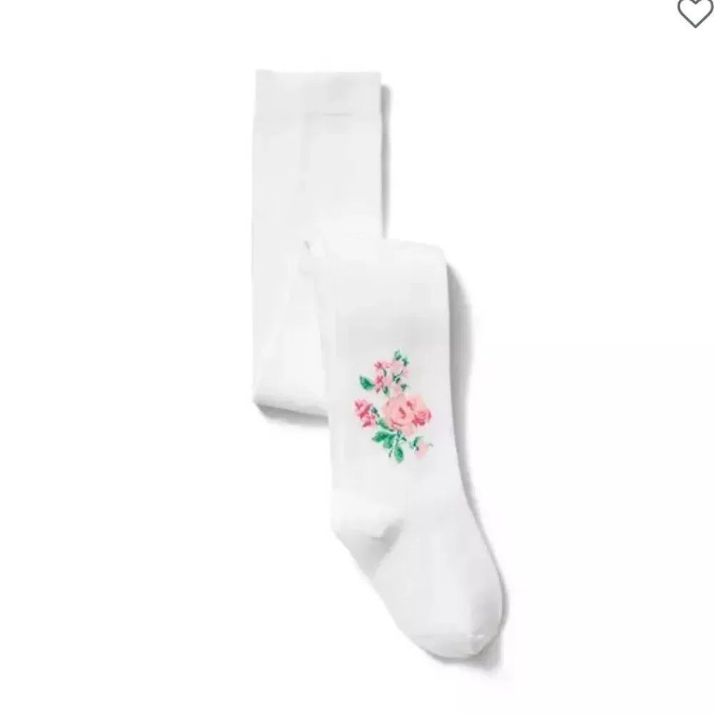 Janie and Jack 100034876 white floral tights NWT size 12-24 months